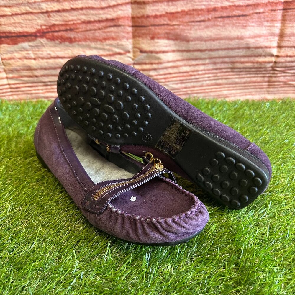 Women's Comfortable Suede Purple Shoes Classic and Elegant Design